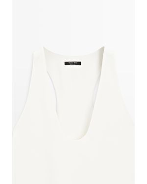 MASSIMO DUTTI Flowing V-Neck Top - Multicolour