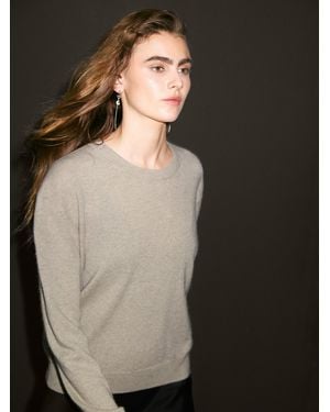 MASSIMO DUTTI Pull Col Rond 100 Cachemire - Noir