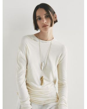 MASSIMO DUTTI Colgante Avellana - Blanco