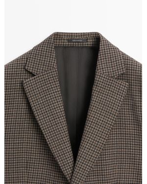 MASSIMO DUTTI Wool Suit Blazer - Brown