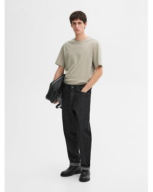 MASSIMO DUTTI T-Shirt Aus 100 Mercerisierter Baumwolle - Weiß