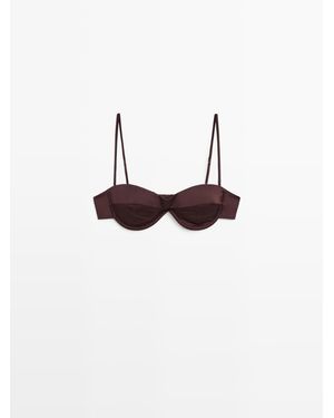 MASSIMO DUTTI Bandeau Met Ring En Stikseldetail - Wit