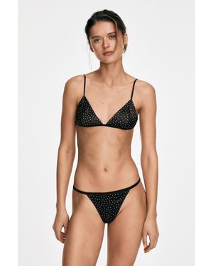 MASSIMO DUTTI Polka Dot Bra - Brown