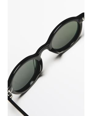 MASSIMO DUTTI Small Round Sunglasses - Brown