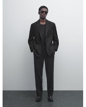 MASSIMO DUTTI Pantaloni Da Abito - Nero