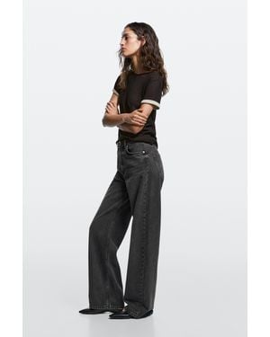 MASSIMO DUTTI High-Waist Wide-Leg Jeans - Blue