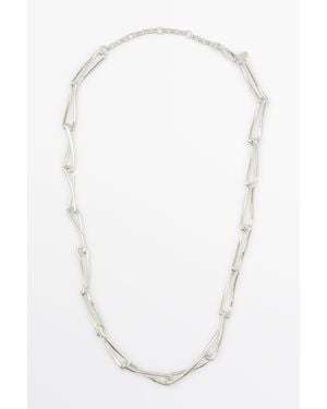 MASSIMO DUTTI Long Link Necklace - White