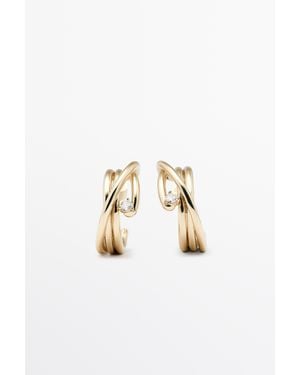 MASSIMO DUTTI Shimmery Hoop Earrings - Multicolour