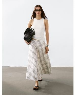 MASSIMO DUTTI Striped Flowing Midi Skirt in Black | Lyst UK MASSIMO DUTTI Striped Flowing Midi Skirt in Black | Lyst UK