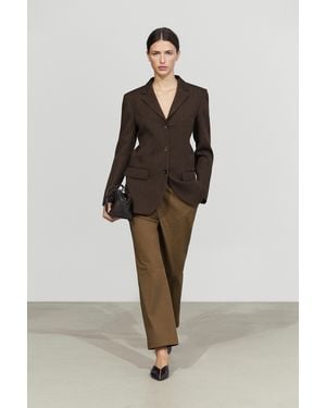 MASSIMO DUTTI Blazer Dettaglio Bottoni 100% Lana - Marrone