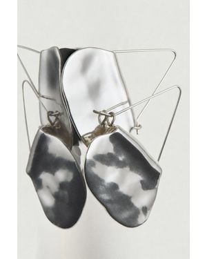 MASSIMO DUTTI Boucles D'Oreilles Enveloppe - Gris