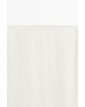 MASSIMO DUTTI Flowing Midi Skirt With Lace Detail - White