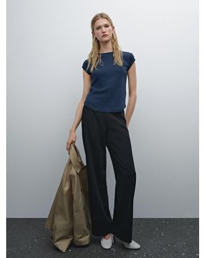 MASSIMO DUTTI Pantaloni Con Pince - Blu