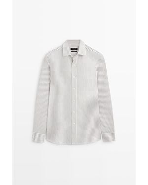 MASSIMO DUTTI Camisa Regular Fit 100% Algodón - Blanco