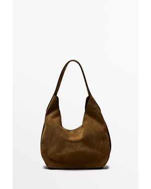 MASSIMO DUTTI Split Suede Leather Mini Bag - Multicolour