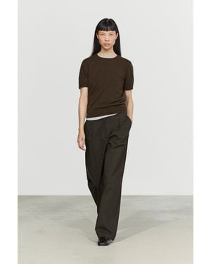 MASSIMO DUTTI Knit 100% Cashmere Crew Neck Jumper - Brown