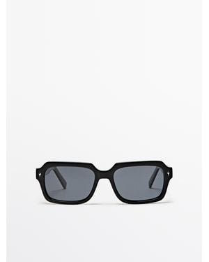 MASSIMO DUTTI Rectangular Sunglasses - White