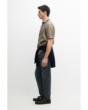 MASSIMO DUTTI Camicia Regular Fit A Maniche Corte 100% Lino - Multicolore