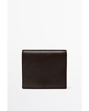 MASSIMO DUTTI Nappa Leather Wallet - Black