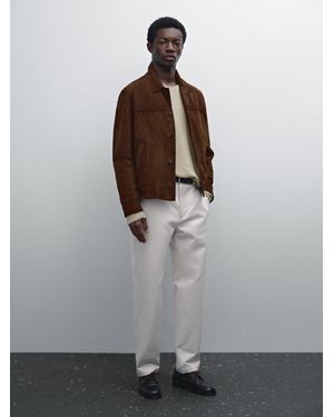 MASSIMO DUTTI Pantaloni Jogger Fit - Marrone