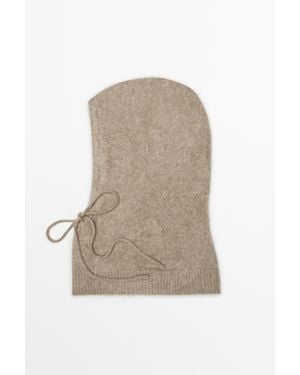 MASSIMO DUTTI Balaclava Punto Lazada 100% Cashmere - Neutro