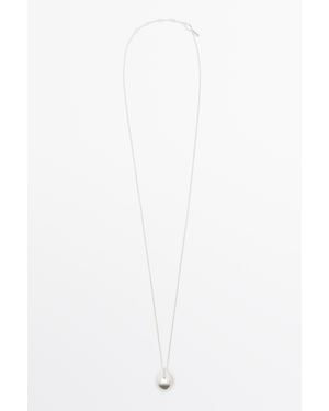 MASSIMO DUTTI Ketting Met Druppelhanger - Wit