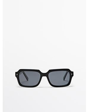 MASSIMO DUTTI Rectangular Sunglasses - White