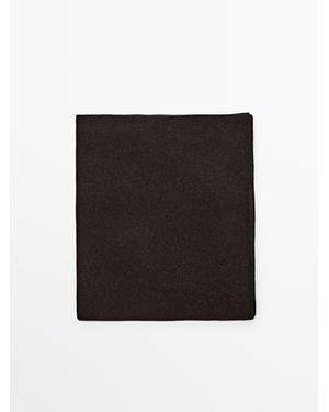 MASSIMO DUTTI 100% Cashmere Scarf - Black