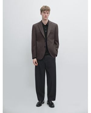 MASSIMO DUTTI Americana Lana - Marrón