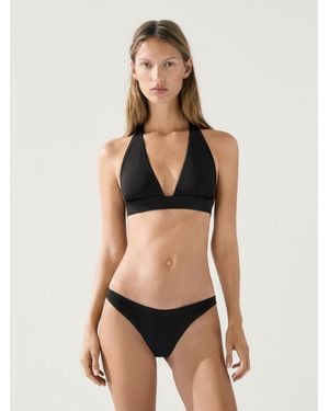 MASSIMO DUTTI Plain Bikini Bottoms - Black