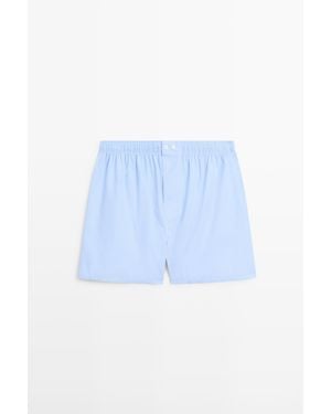 MASSIMO DUTTI Calzoncillo Rayas 100% Algodón - Azul