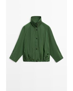 MASSIMO DUTTI Technisch Bomberjack - Groen