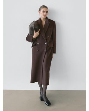 MASSIMO DUTTI Manteau Croisé En Laine - Marron