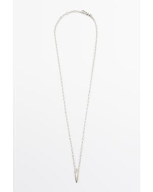 MASSIMO DUTTI Amphora Pendant Necklace - White