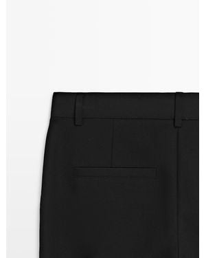 MASSIMO DUTTI Straight-Leg Technical Trousers - Red