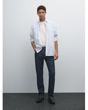 MASSIMO DUTTI Jean Tapered Léger - Blanc