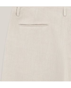 MASSIMO DUTTI Trousers With Darts - Natural