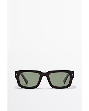 MASSIMO DUTTI Rectangular Sunglasses - White