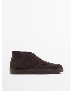 MASSIMO DUTTI Zapato Abotinado Bordón - Marrón