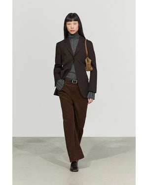 MASSIMO DUTTI Micro-Corduroy Flare-Fit Trousers - Multicolour