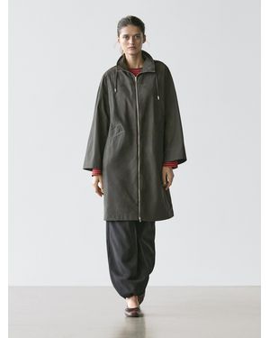 MASSIMO DUTTI Trench - Verde
