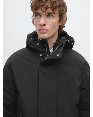 MASSIMO DUTTI Hooded Puffer Parka - Black