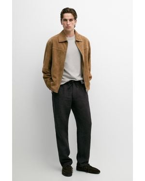MASSIMO DUTTI Linen Jogger-Fit Pants Total Look - Multicolor