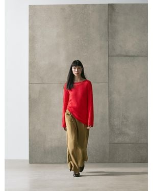 MASSIMO DUTTI Asymmetric Knit Jumper - Grey