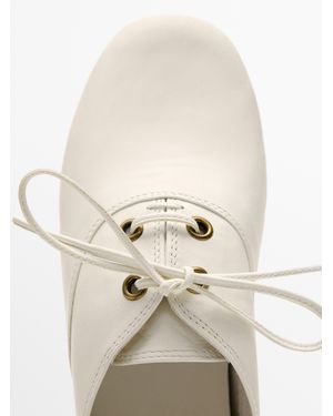 MASSIMO DUTTI Zapato Cordon Piel Soft - Neutro