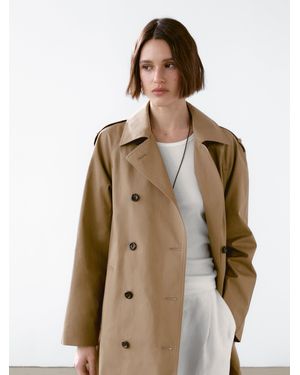 MASSIMO DUTTI Gabardina 100% Algodón Water Repellent - Neutro