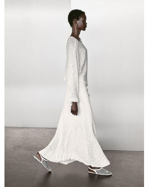 MASSIMO DUTTI Pull Manches Bouffantes Avec Nœuds - Neutre