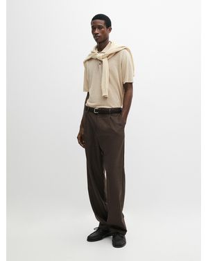 MASSIMO DUTTI Wool Darted Pants - White