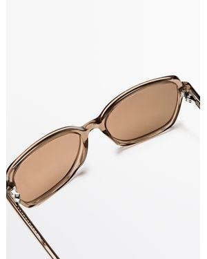 MASSIMO DUTTI Square Sunglasses - Natural