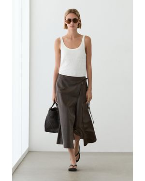 MASSIMO DUTTI Gonna Midi - Bianco